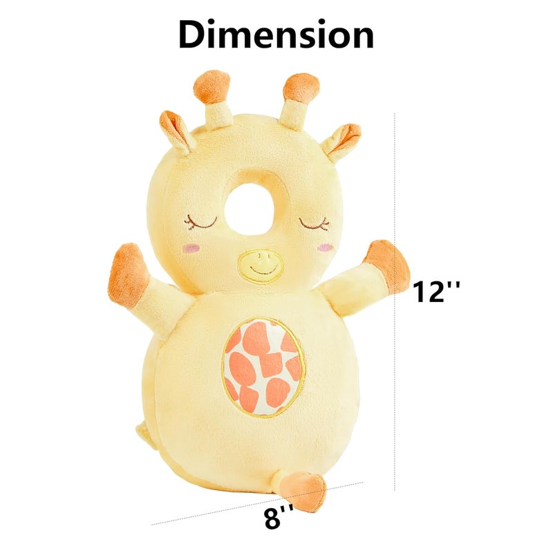 NICE CHOICE Baby Head Back Protector Backpack Toddler Safety Protector Cushion Pad Soft, Adjustable and Lightweight Design for Safe Walking and Crawling Toddlers Girls and Boys(Giraffe) - Image 3